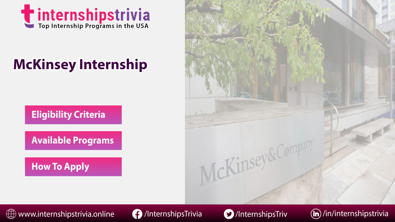 McKinsey Internship Summer Program