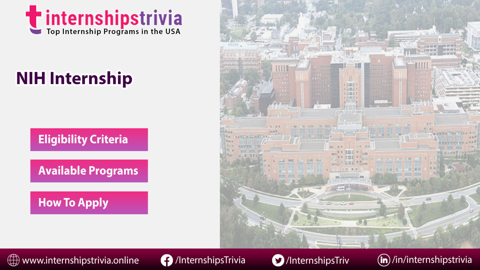 NIH Internship Summer 2024 Join National Institute of Health