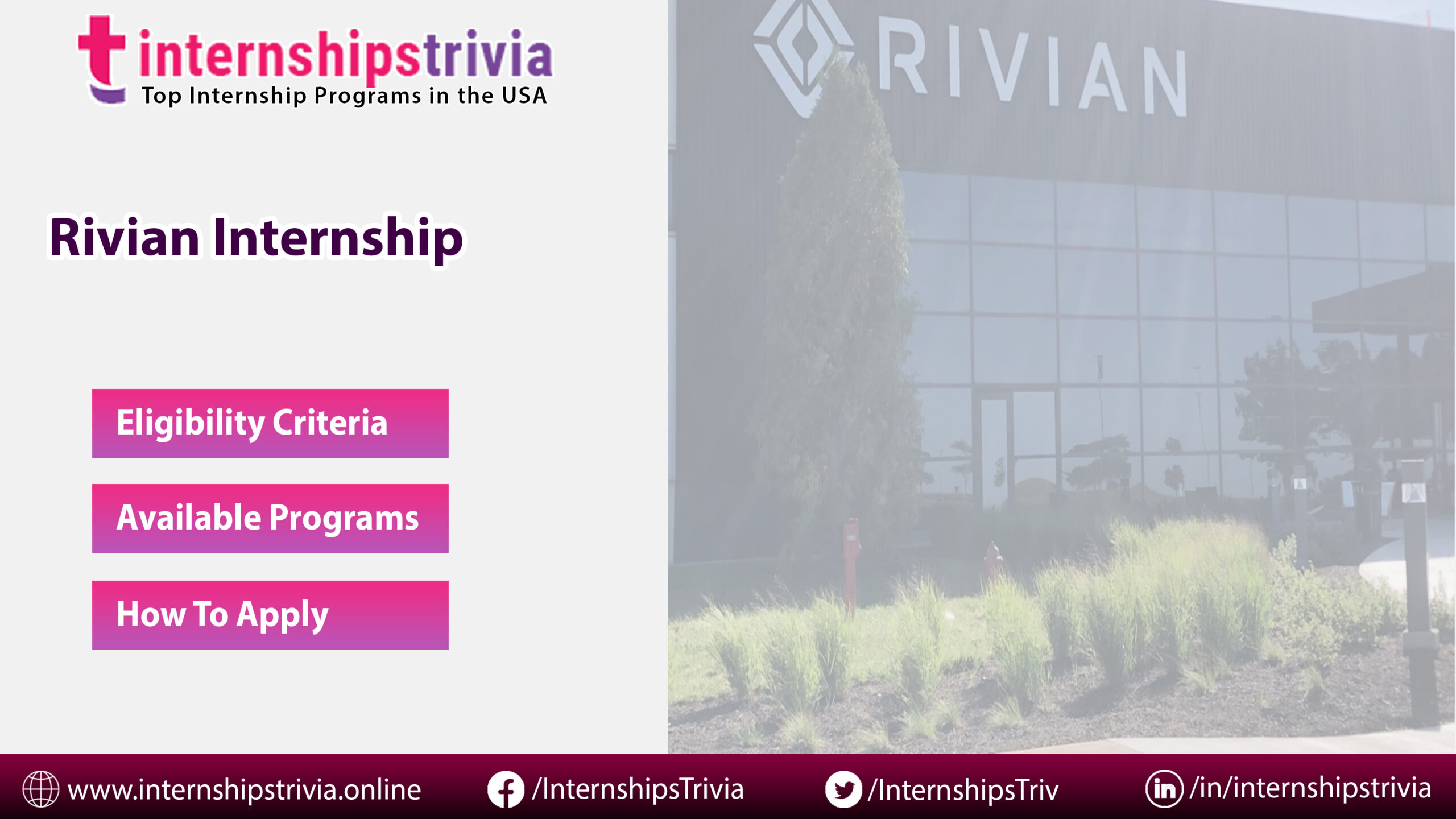 Rivian Internship Summer 20232024 Program